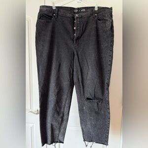 Old Navy Black Distressed Women's Jeans